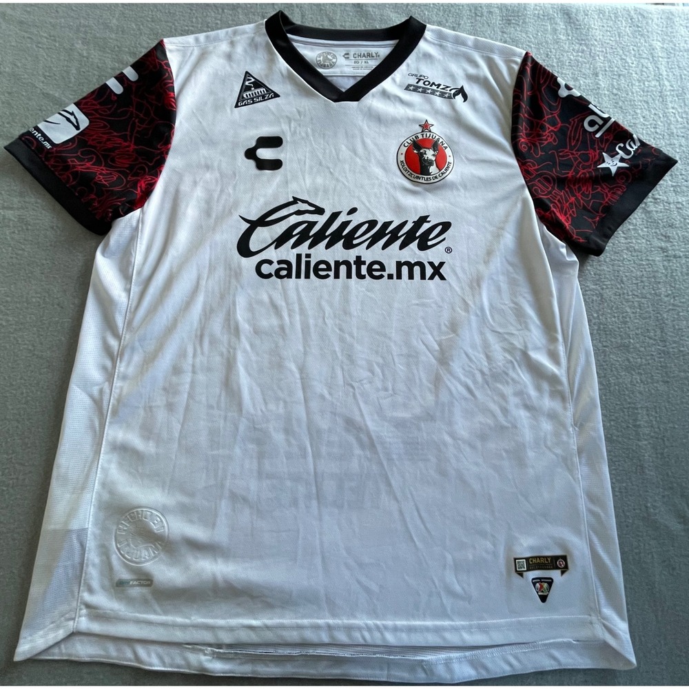 Charly Club Tijuana Xolos Liga MX Soccer Jersey Mens XL White Caliente Sponsor